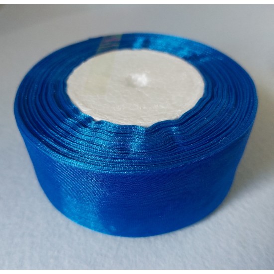 Лента капроновая однотонная ш.40мм/ цв.синий/ 45,5м в рулоне